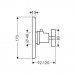 Hansgrohe Thermostat Unterputz Axor Citterio High Flow Fertigset chrom mit Kreuzgriff