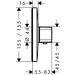 Hansgrohe Thermostat, Unterputz, Ecostat E, Fertigset, chrom