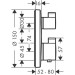 Hansgrohe Thermostat, Unterputz, Ecostat S, Fertigset, 2 Verbraucher, Bronze gebürstet