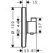 Hansgrohe Thermostat, Unterputz, Ecostat S, Fertigset, chrom