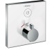 HG Thermostat Unterputz ShowerSelect Glas 1 Verbraucher weiss/chrom
