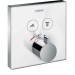HG Thermostat Unterputz ShowerSelect Glas 2 Verbraucher weiss/chrom