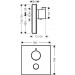 HG Thermostat UP ShowerSelect Glas FS Highflow 1 Verbr./1 Ausg.weiss/chrom