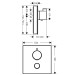 HG Thermostat UP ShowerSelect Glas FS Highflow 1 Verbr./1 Ausg.weiss/chrom