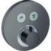Hansgrohe Thermostat, Unterputz, ShowerSelect S, Fertigset, 2 Verbraucher, Schwarzchrom gebürstet