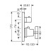 Hansgrohe Thermostat UP Axor Citterio F-Set chrom m.Absperr-u.Umstellvtl./Kreuzgriff