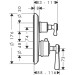 Hansgrohe Thermostat UP Axor Montreux F-Set Hebelgriff BN mit Absperr-u.Umstellv.
