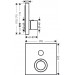 Hansgrohe Thermostat UP Axor ShowerSelect Fertigset 1 Verbraucher quadratisch chr.