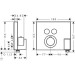 Hansgrohe Thermostat UP Axor ShowerSelect FS 2 Verbr.quadr.chr.mit Fixfit u.Porter