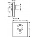 Hansgrohe Thermostat UP Axor ShowerSelect Highflow FS 1 Verbraucher quadr.chrom
