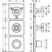 Hansgrohe Thermostatmodul Unterputz Axor Citterio E Fertigset 3 Verbraucher chrom