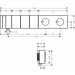 Hansgrohe Thermostatmodul Unterputz Select Axor Edge F-Set 3 Verbr.Diamantschliff chrom