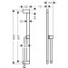 Hansgrohe Unica Brausestange E Puro 65 cm mit Easy Slide Handbrausehalter und Isiflex Brauseschlauch 160 cm Mattschwarz