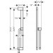 Hansgrohe Unica Brausestange E Puro 65 cm mit Easy Slide Handbrausehalter und Isiflex Brauseschlauch 160 cm Mattschwarz