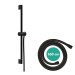 Hansgrohe Unica Brausestange Pulsify S 65 cm mit Push Handbrausehalter und Isiflex Brauseschlauch 160 cm Mattschwarz