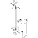 Hansgrohe Unica Brausestange Pulsify S 65 cm mit Push Handbrausehalter und Isiflex Brauseschlauch 160 cm Mattschwarz