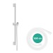 Hansgrohe Unica Brausestange Pulsify S 65 cm mit Push Handbrausehalter und Isiflex Brauseschlauch 160 cm Mattweiß