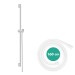 Hansgrohe Unica Brausestange Pulsify S 90 cm mit Push Handbrausehalter und Isiflex Brauseschlauch 160 cm Mattweiß