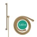 Hansgrohe Unica Brausestange S Puro 65 cm mit Easy Slide Handbrausehalter und Isiflex Brauseschlauch 160 cm Brushed Bronze