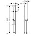 Hansgrohe Unica Brausestange S Puro 65 cm mit Easy Slide Handbrausehalter und Isiflex Brauseschlauch 160 cm Brushed Bronze
