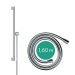 Hansgrohe Unica Brausestange S Puro 65 cm mit Easy Slide Handbrausehalter und Isiflex Brauseschlauch 160 cm Chrom