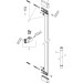 Hansgrohe Unica Brausestange S Puro 90 cm mit Easy Slide Handbrausehalter und Isiflex Brauseschlauch 160 cm Brushed Bronze