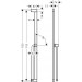 Hansgrohe Unica Brausestange S Puro 90 cm mit Easy Slide Handbrausehalter und Isiflex Brauseschlauch 160 cm Mattschwarz