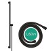 Hansgrohe Unica Brausestange S Puro 90 cm mit Easy Slide Handbrausehalter und Isiflex Brauseschlauch 160 cm Mattschwarz