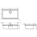 Hansgrohe Unterbauspüle S530-U700 manuelle Ablaufgarnitur graphitschwarz