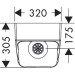Hansgrohe Urinal EluPura Or.Q 600x300 mm m.Zul.v.hint.Abl.nach hint.o.SPR we