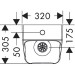 Hansgrohe Urinal EluPura Or.Q 600x300 mm m.Zul.v.oben Abl.nach hint.o.SPR we