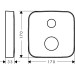 Hansgrohe Verlängerungsrosette Pfeil 2-Loch chrom