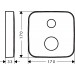 Hansgrohe Verlängerungsrosette Pfeil 2-Loch chrom