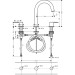 Hansgrohe 3-Loch Waschtischarmatur Vernis Blend chrom