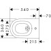 Hansgrohe Wand Bidet EluPura Original S 540mm mit Hahnloch mit Überlauf weiß