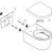 Hansgrohe Wand WC Set EluPura S 540x360mm o.SPR, m.WC Sitz Abs.u.Schnellv.HYE weiß