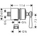 Hansgrohe Wandabsperrventil Axor Montreux Fixfit Stop chr.Hebelgr.Schlauchanschl.
