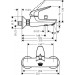 Hansgrohe Wannenmischer Aufputz Novus chrom  