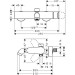 Hansgrohe Wannenmischer Axor Citterio M Aufputz DN15 chrom