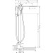 Hansgrohe Wannenmischer AXOR Massaud Fertigset chrom zur Bodenmontage
