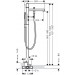 Hansgrohe Wannenmischer Axor Uno Fertigset Zerogriff zur Bodenmontage BN