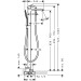 Hansgrohe Wannenmischer Metris Fertigset zur Bodenmontage chrom