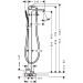 Hansgrohe Wannenmischer Metris Fertigset zur Bodenmontage chrom