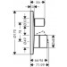 Hansgrohe Wannenmischer Unterputz Axor Uno F-Set Zerogriff BN m.Sicherungskombi.