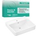 Hansgrohe Waschtisch Xanuia Q 550x480 mm mit Hahnloch und Überlauf weiß