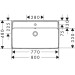 Hansgrohe Waschtisch Xanuia Q 800x480mm m.Hahnloch u.Überlauf weiß