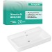 Hansgrohe Waschtisch Xanuia Q 800x480mm m.Hahnloch u.Überlauf weiß