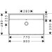Hansgrohe Waschtisch Xanuia Q 800x480mm ohne Hahnloch m.Überlauf weiß