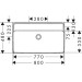Hansgrohe Waschtisch Xanuia Q 800x480mm ohne Hahnloch u.Überlauf weiß