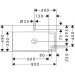 Hansgrohe Waschtisch Xelu Q 800x480 mm  m.Ablage re.2 Hahnlöcher o.Überlauf weiß
